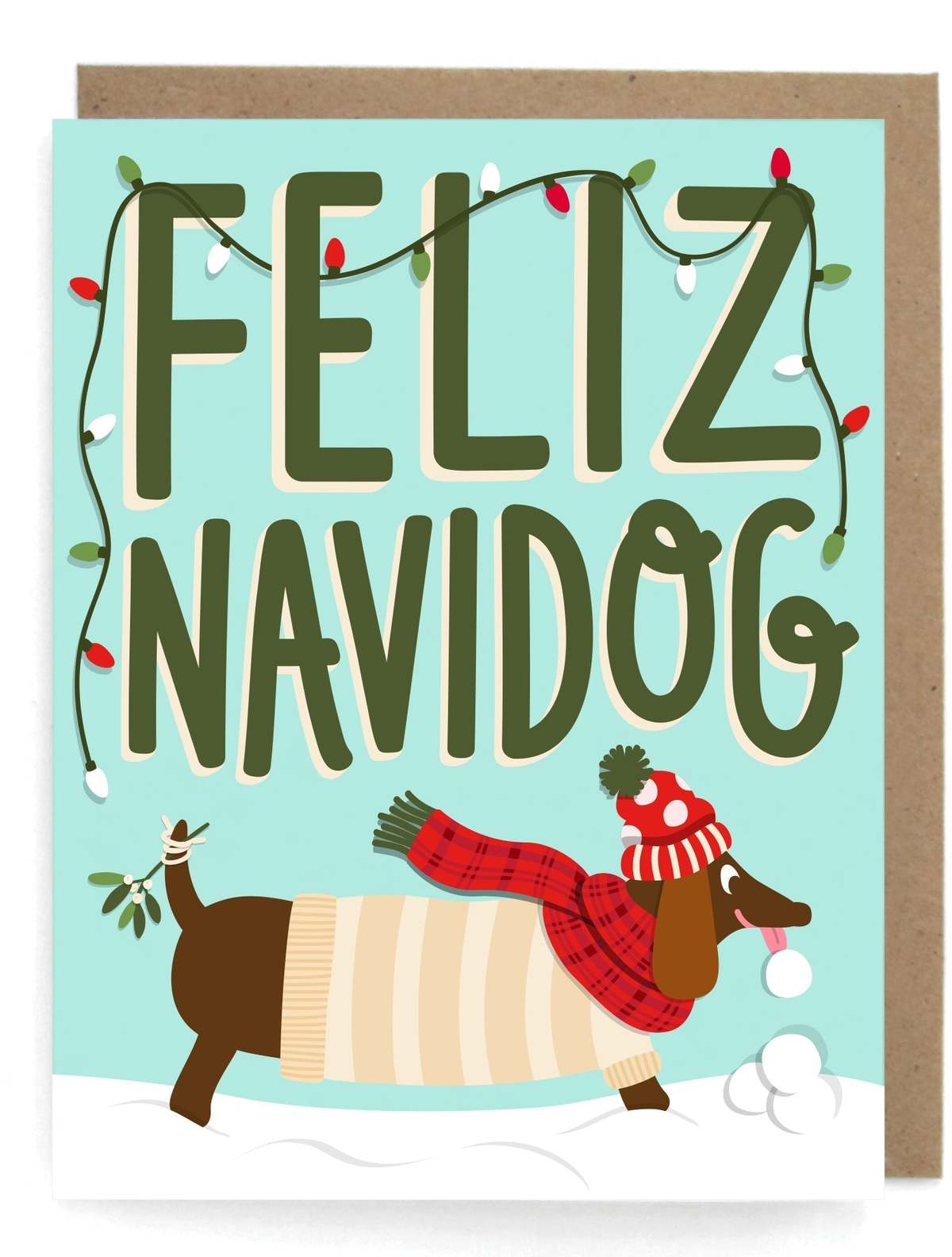 The Neighborgoods Feliz Navidog Card Set of 8 Greeting Cards - Image 2 of 2