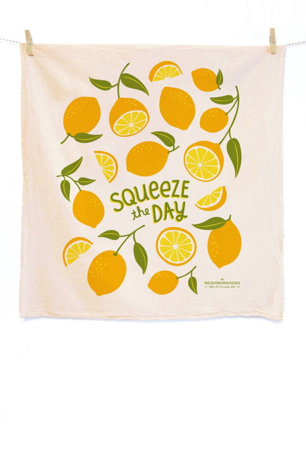 The Neighborgoods Lemon Dish Towel + Sponge Cloth Gift Set