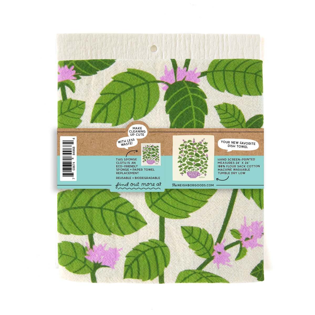 The Neighborgoods Mint Dish Towel + Sponge Cloth Gift Set - Image 2 of 9