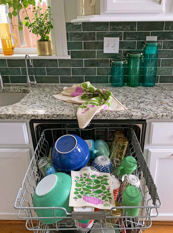 The Neighborgoods Mint Dish Towel + Sponge Cloth Gift Set