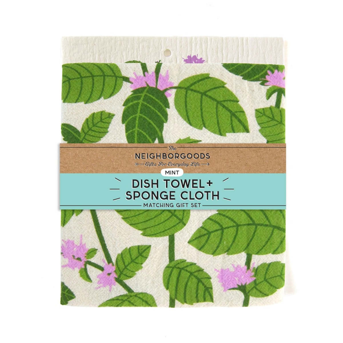 The Neighborgoods Mint Dish Towel + Sponge Cloth Gift Set - Image 8 of 9