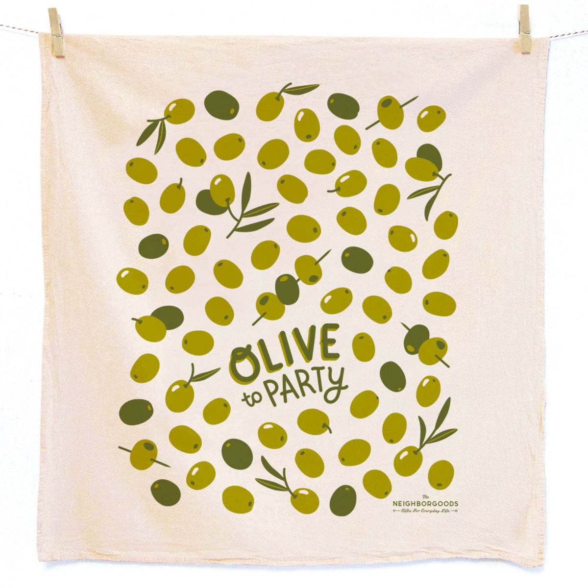 The Neighborgoods Olive Dish Towel + Sponge Cloth Gift Set - Image 2 of 6