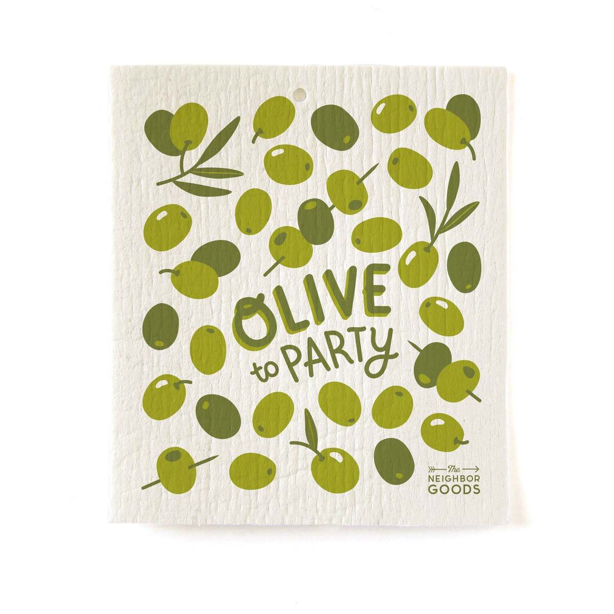 The Neighborgoods Olive Dish Towel + Sponge Cloth Gift Set - Image 3 of 6