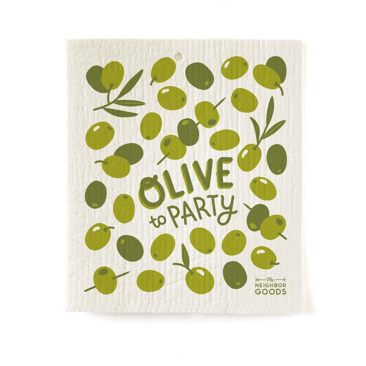 The Neighborgoods Olive Dish Towel + Sponge Cloth Gift Set - Image 6 of 6