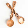 Creative Women Olive Wood Spiral Servers - Thumbnail 4
