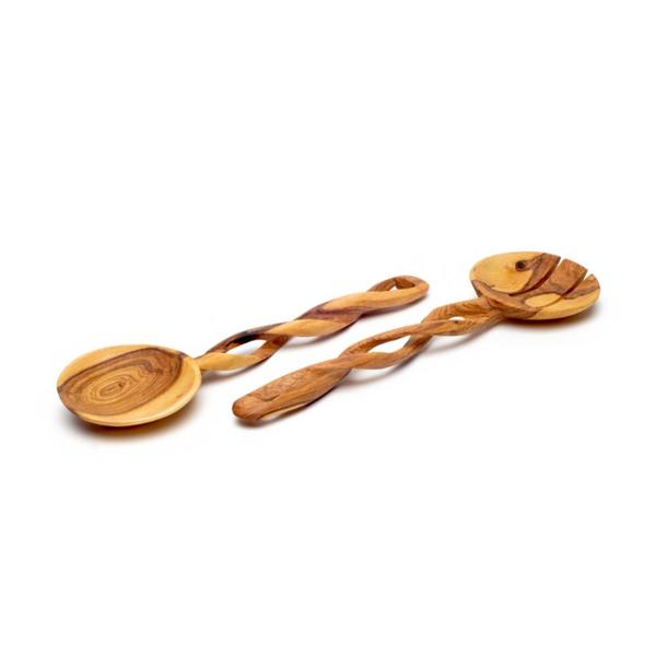 Creative Women Olive Wood Spiral Servers