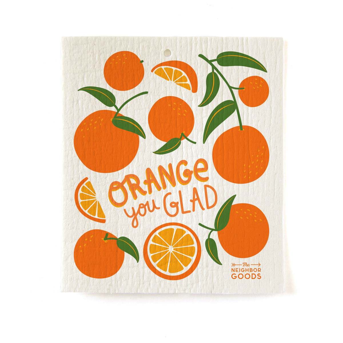 The Neighborgoods Orange Dish Towel + Sponge Cloth Gift Set - Image 3 of 6