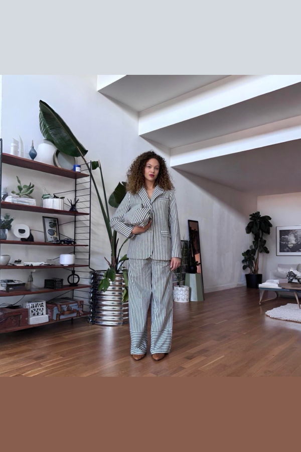 London Atelier Byproduct Blazer Trousers Corset and Tote Bag Set