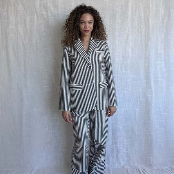 London Atelier Byproduct Blazer Trousers Corset and Tote Bag Set