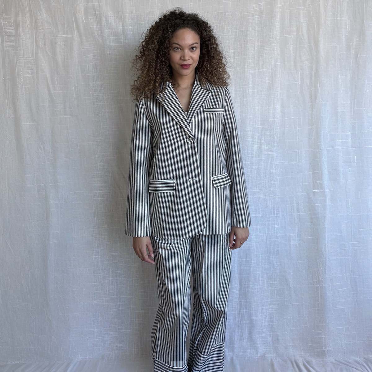 London Atelier Byproduct Blazer Trousers Corset and Tote Bag Set - Image 8 of 11