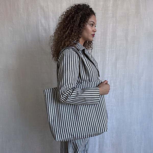 London Atelier Byproduct Blazer Trousers Corset and Tote Bag Set