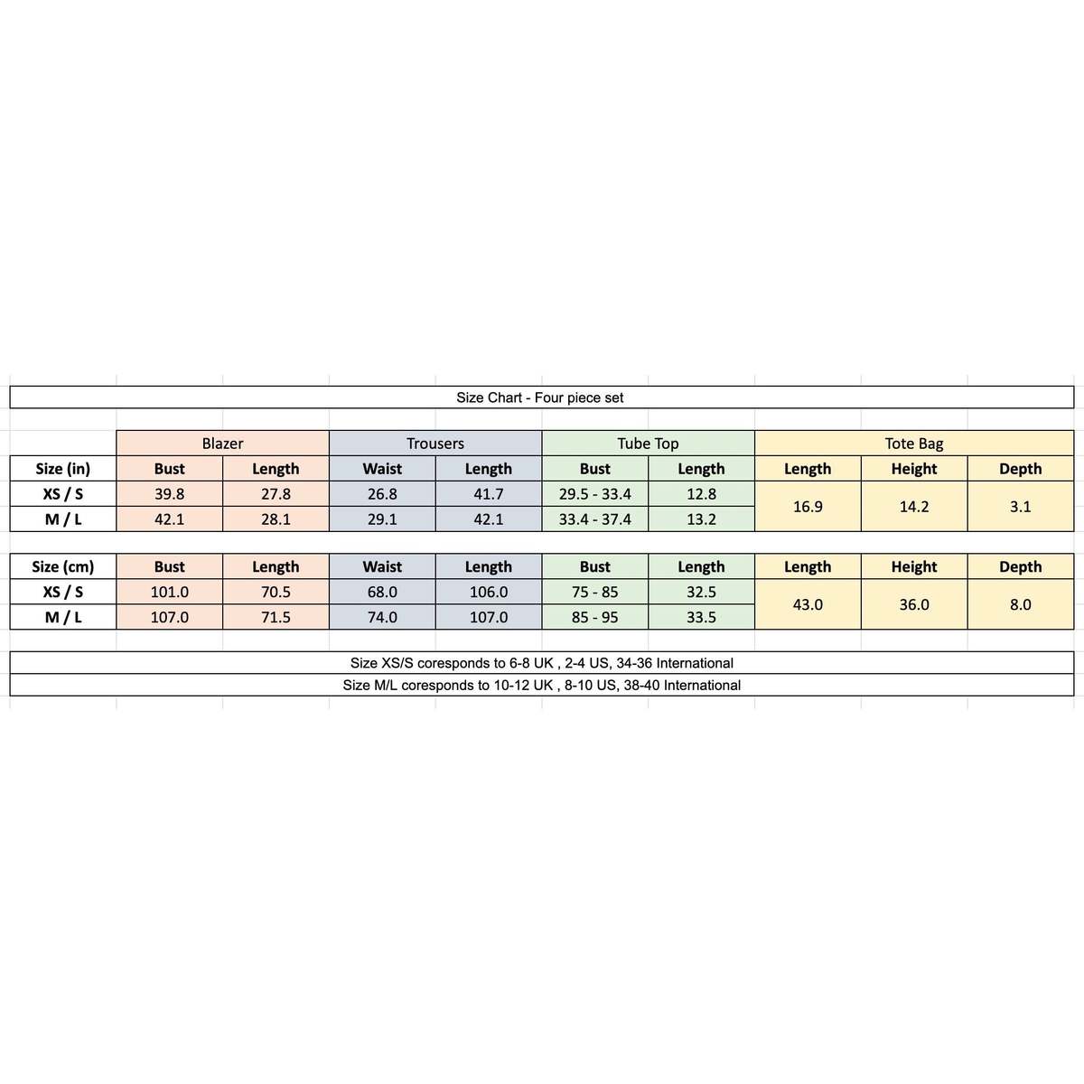 London Atelier Byproduct Blazer Trousers Corset and Tote Bag Four Piece Set - Blue/White Stripe - Image 10 of 11