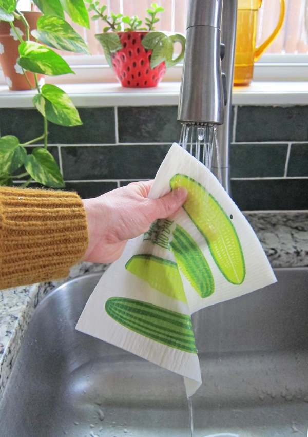 The Neighborgoods Pickle Dish Towel + Sponge Cloth Gift Set