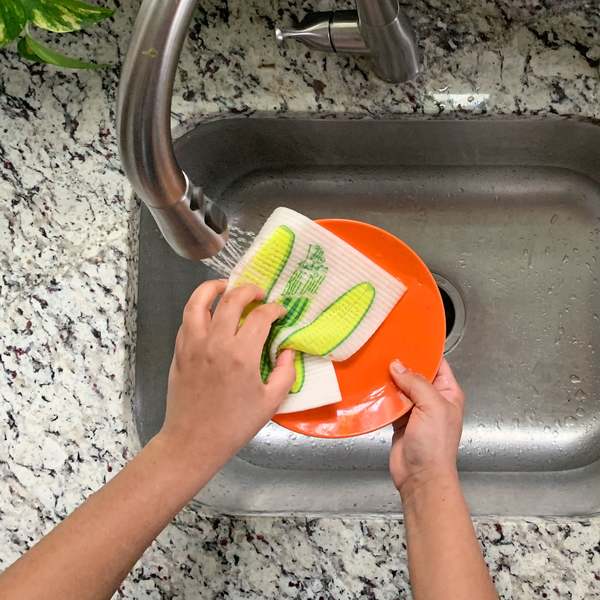 The Neighborgoods Pickle Dish Towel + Sponge Cloth Gift Set