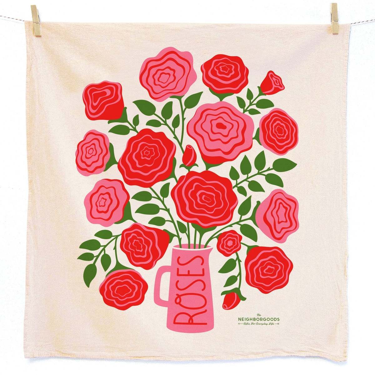 The Neighborgoods Roses Dish Towel + Sponge Cloth Gift Set - Image 3 of 9