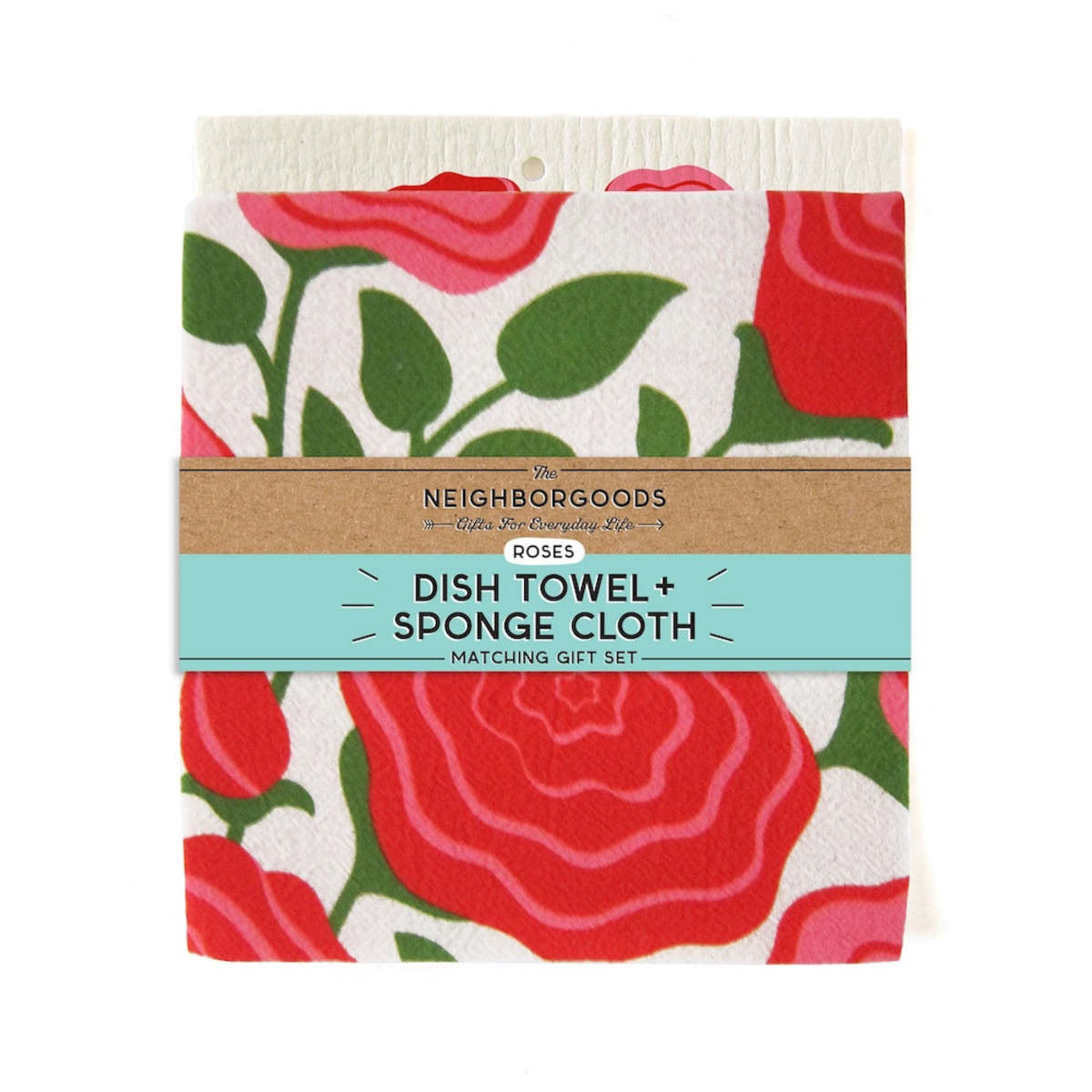 The Neighborgoods Roses Dish Towel + Sponge Cloth Gift Set - Image 8 of 9