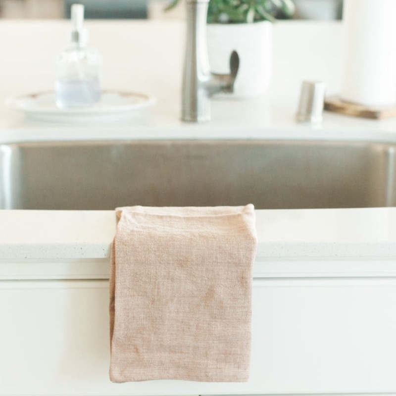 Creative Women Stone Washed Linen Tea Towel