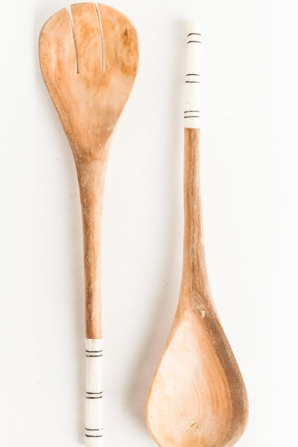 Creative Women Striped Salad Servers