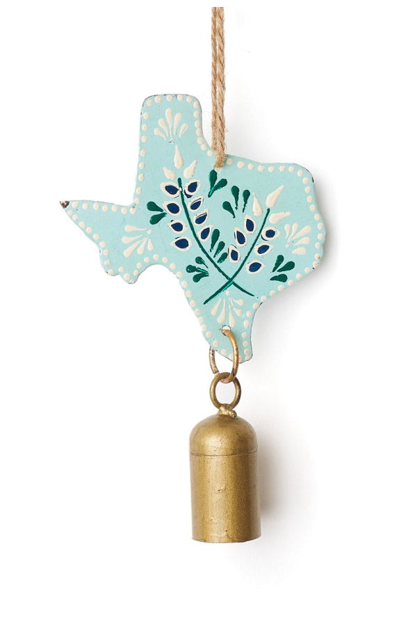 Matr Boomie Texas Bluebonnet Wind Chime - Hand-Painted State Flower