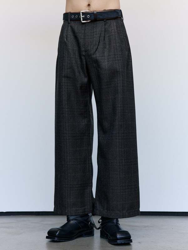 Our Legacy Brown Dunmore Check Wool Bridge Chino