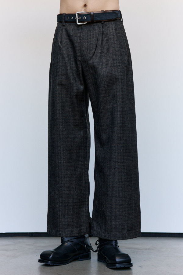 Our Legacy Brown Dunmore Check Wool Bridge Chino