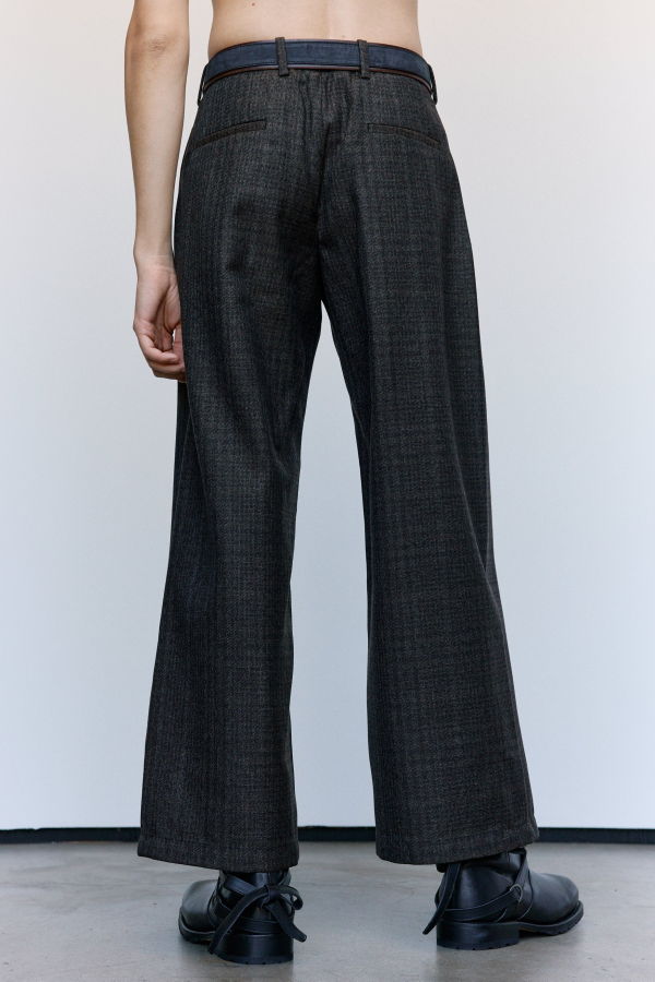 Our Legacy Brown Dunmore Check Wool Bridge Chino