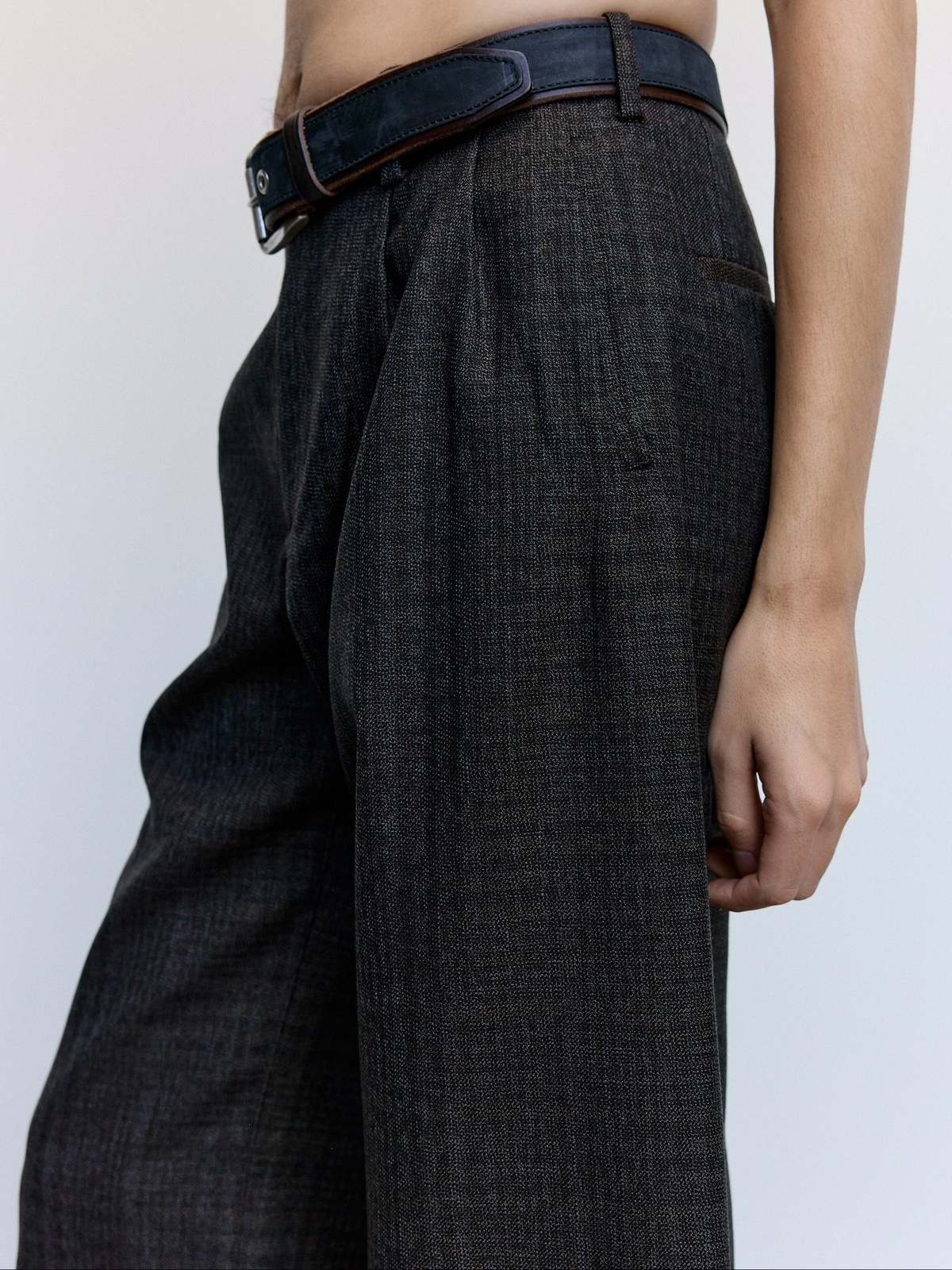 Our Legacy Brown Dunmore Check Wool Bridge Chino - Image 3 of 9