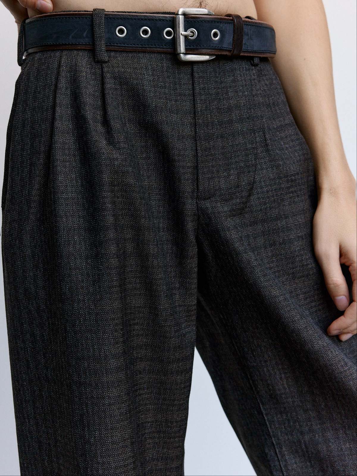 Our Legacy Brown Dunmore Check Wool Bridge Chino - Image 5 of 9