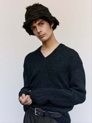 Our Legacy Low Twist Merino False V-Neck Sweater | Garmentory