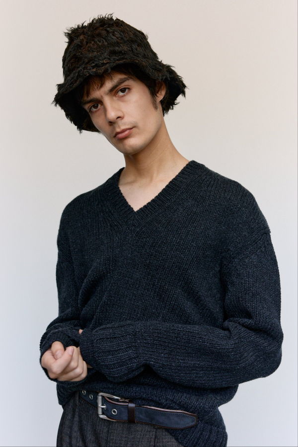 Our Legacy Low Twist Merino False V-Neck Sweater
