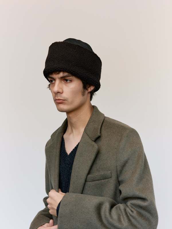 Our Legacy Dark Brown Aviator Shearling Blizzard Hat | Garmentory