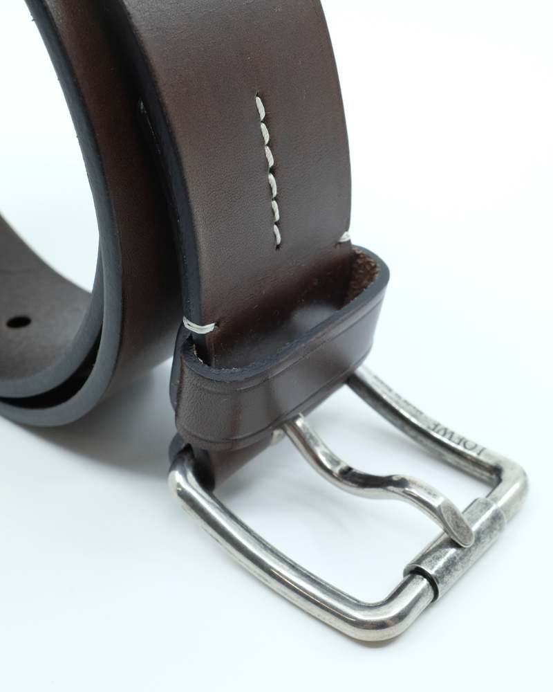 LOEWE Calfskin Roller Belt - Dark Brown