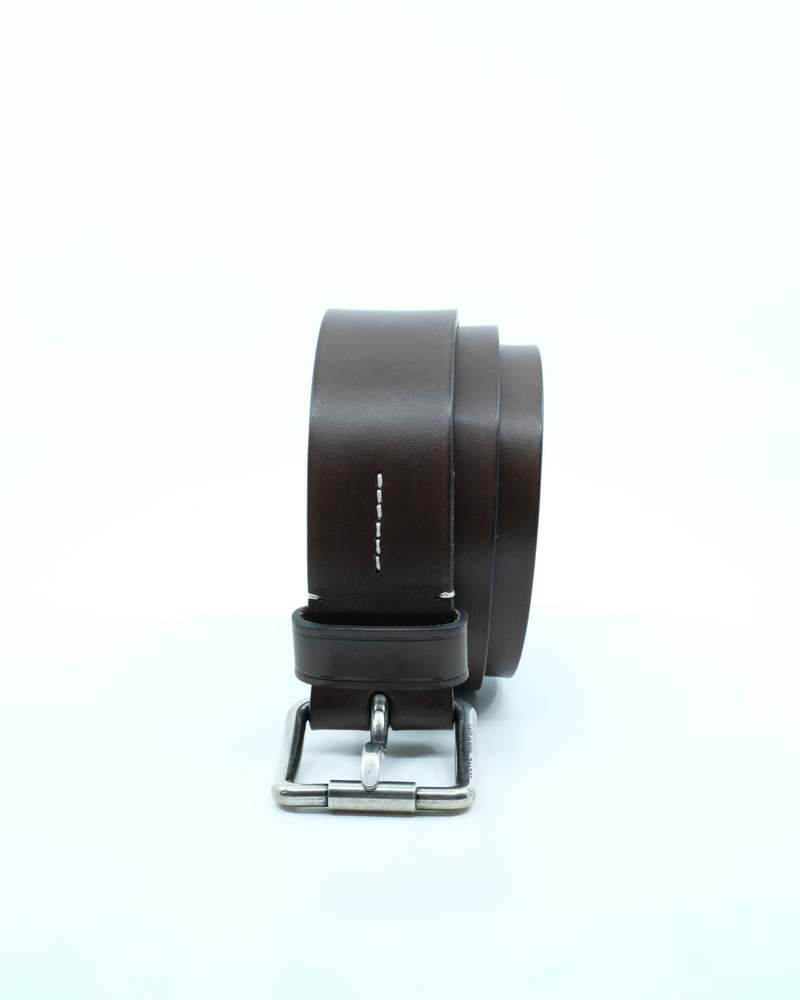 LOEWE Calfskin Roller Belt - Dark Brown