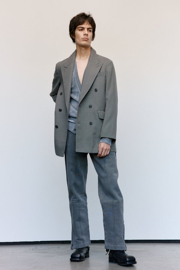 Our Legacy Double Grey Weave Wool Sharp DB Blazer