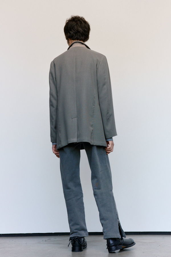 Our Legacy Double Grey Weave Wool Sharp DB Blazer