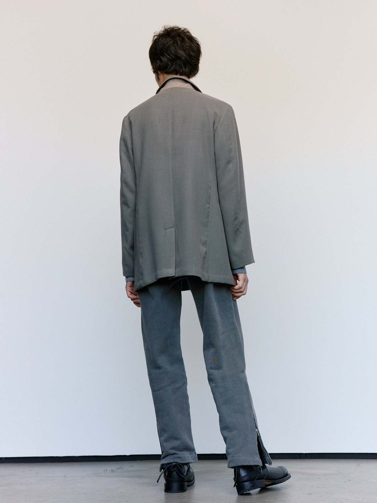 Our Legacy Double Grey Weave Wool Sharp DB Blazer - Image 2 of 9