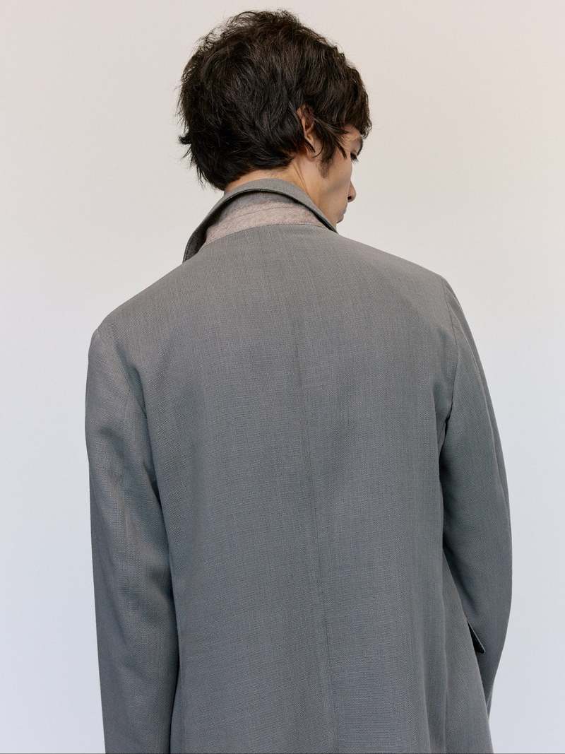 Our Legacy Double Grey Weave Wool Sharp DB Blazer