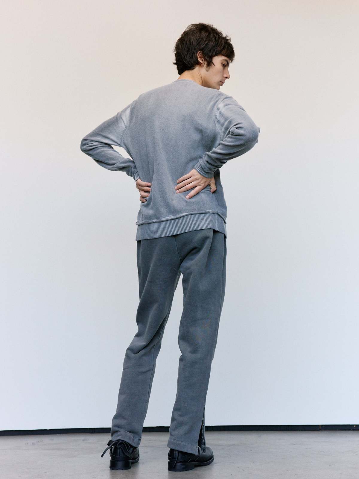 Our Legacy Grey Spray Dye Cherub Wool Parallel Cardigan - Image 7 of 9