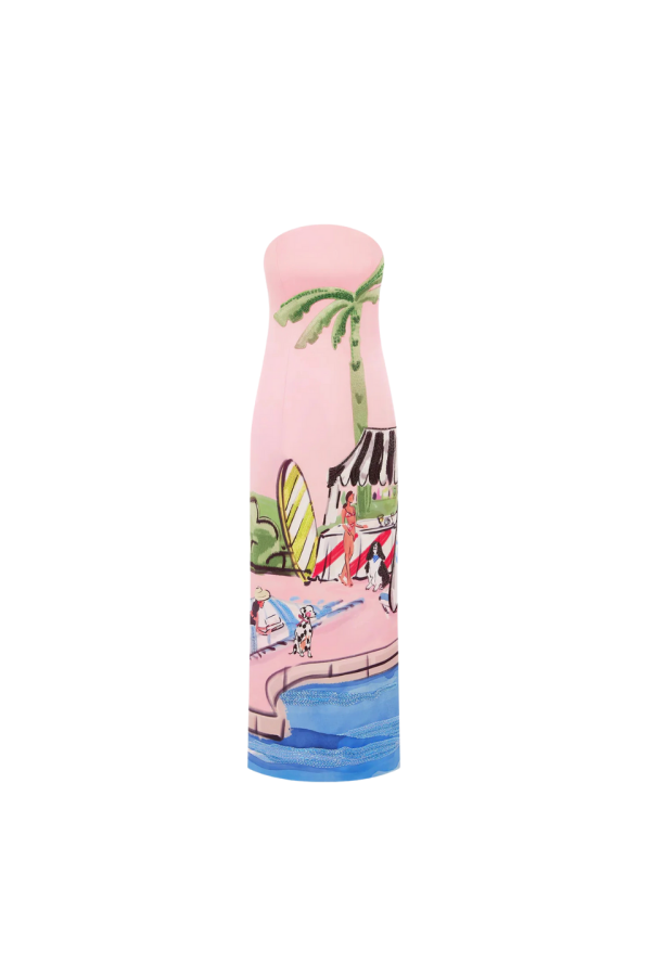 Leo Lin Ava Bustier Maxi Dress - Riviera Print