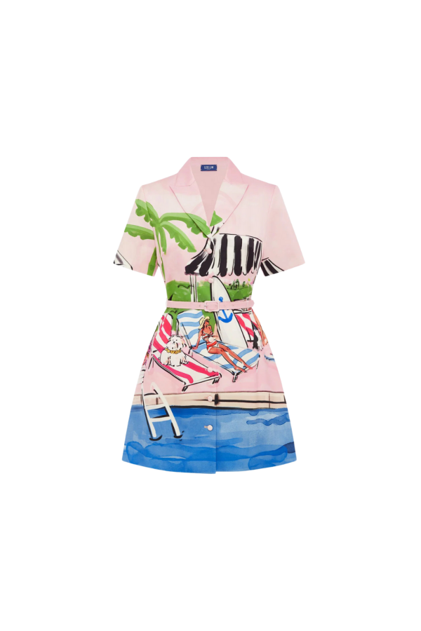 Leo Lin Brigitte Mini Dress - Riviera Print