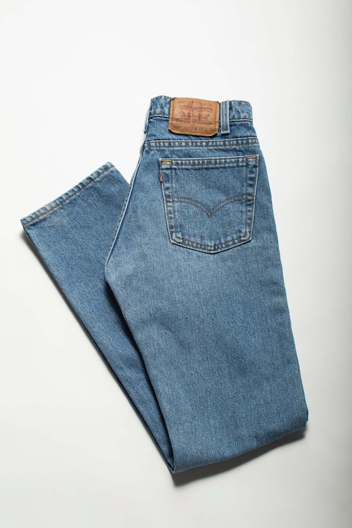 Levi's 505 Vintage Jeans - Mid Wash - Image 1 of 3