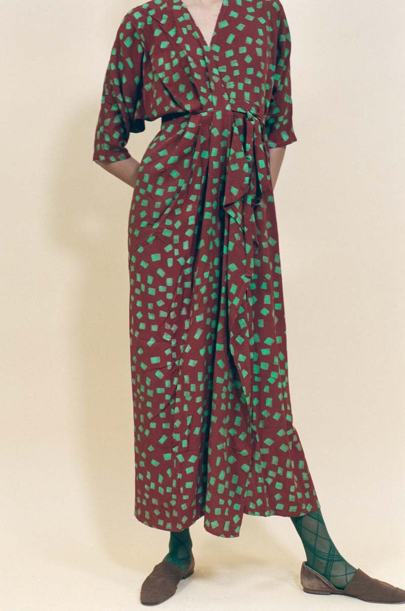 Osei-Duro Letsa Dress in Sarrasin