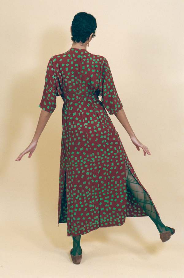 Osei-Duro Letsa Dress in Sarrasin