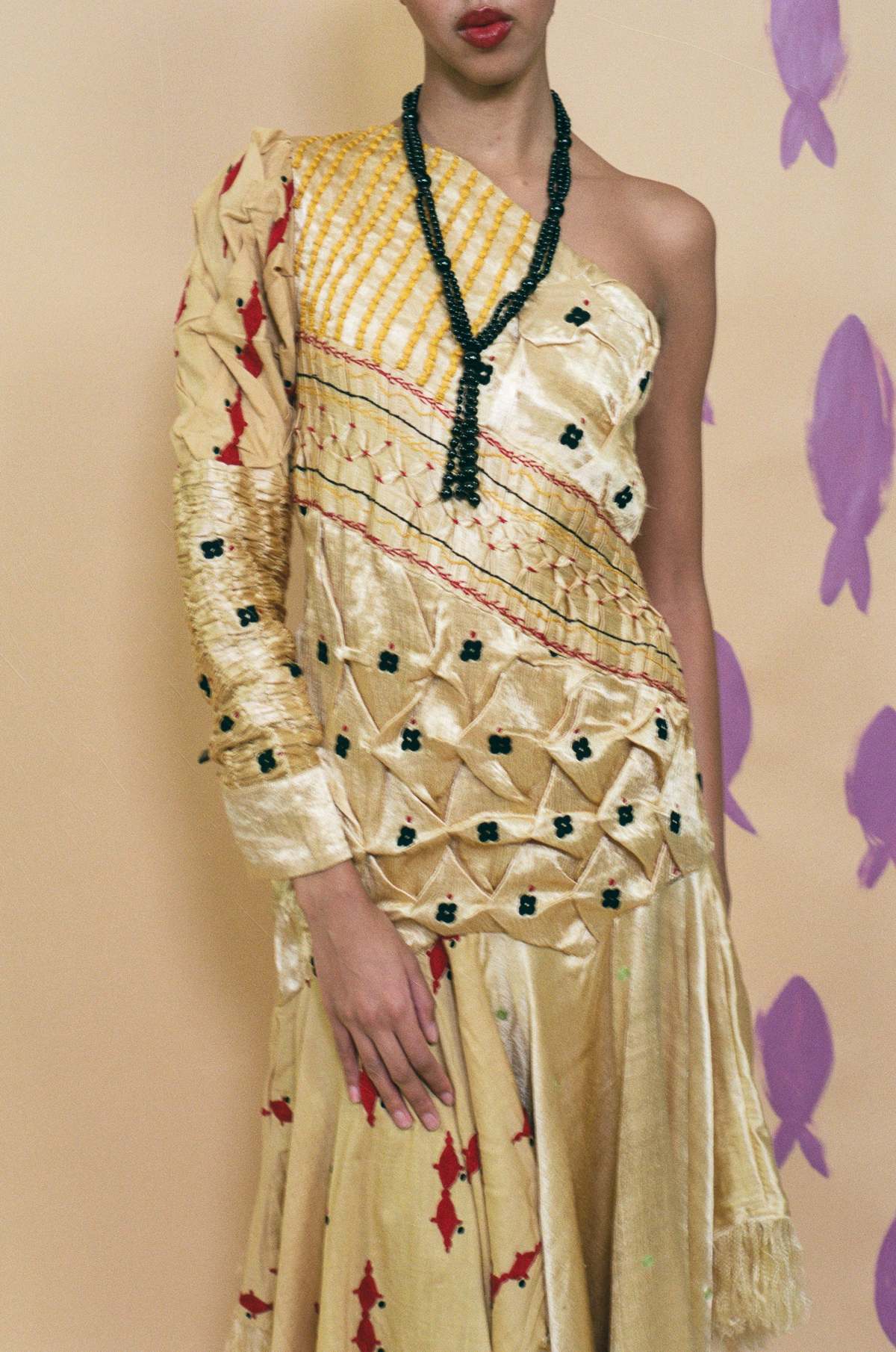 TIGRA TIGRA One Shoulder Fish + Flowers Dress - Image 2 of 7