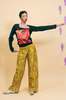 TIGRA TIGRA Yellow Silk Brocade Boxing Pants - Thumbnail 1