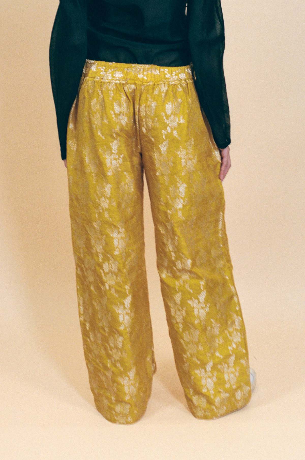 TIGRA TIGRA Yellow Silk Brocade Boxing Pants - Image 5 of 6