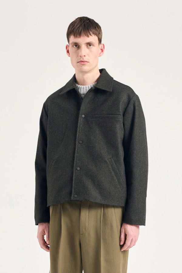 Norse Projects Kai Nobel Wool Jacket - Beech Green