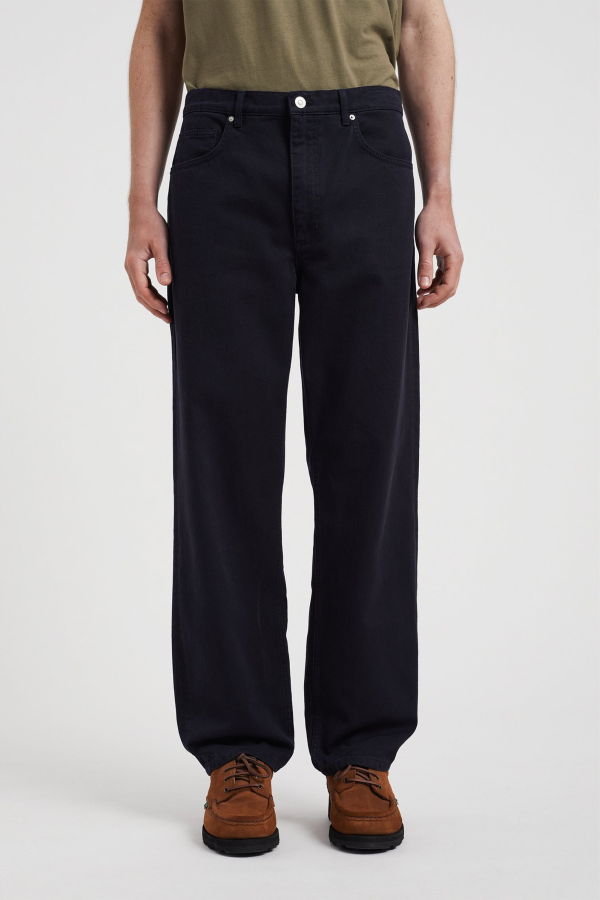 Norse Projects Mogens Relaxed 5 Pocket Heavy Twill Trousers - Dark Navy
