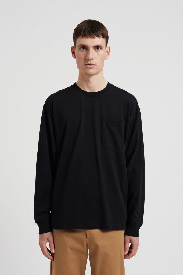 Norse Projects Norse Standard Heavy Loose LS T-Shirt - Black