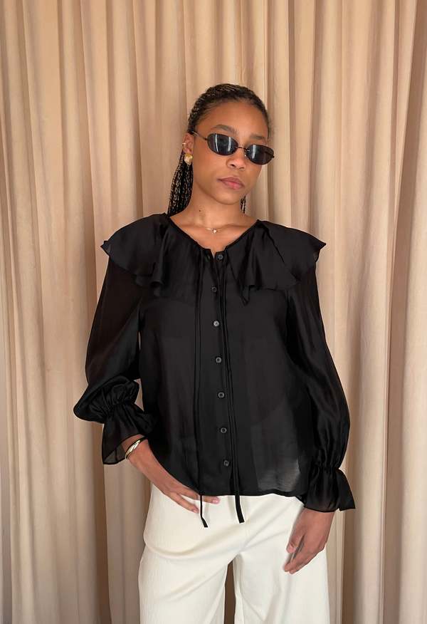 The NKC Store Demi Blouse - Black The NKC Store Demi Blouse - Black